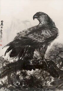 水墨雄鹰图