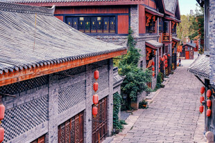 古巷中式建筑街景风貌