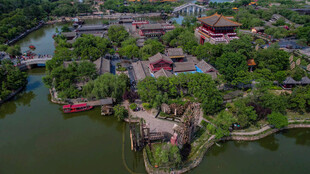 江南水乡古建筑航拍景观