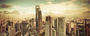 城市天际线高楼林立景观