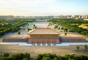 西安大明宫壮丽建筑景观