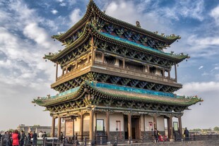 古风巍峨城楼建筑景观