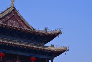 中式古建筑屋檐特写
