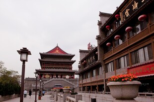 古街中式建筑景观