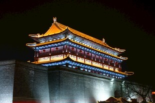 古城楼夜景璀璨