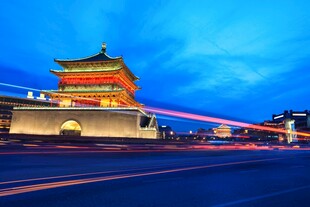 西安钟楼夜景灯光秀