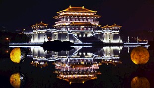 西安大唐芙蓉园璀璨夜景