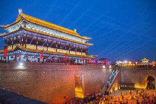 西安永宁门夜景璀璨