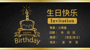 生日派对邀请函设计图