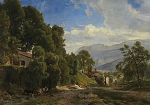 乡村风景油画