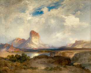 壮丽山川风景油画