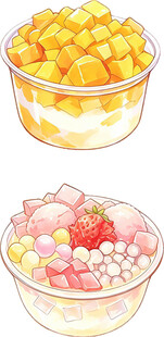 美味缤纷水果甜品组合