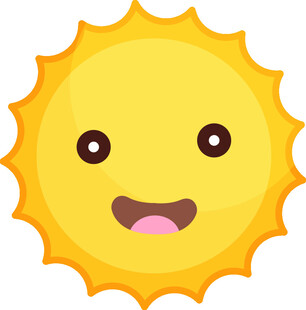 可爱笑脸太阳形象
