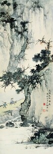 山水骑驴图