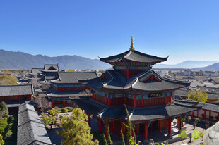 中式古建筑群俯瞰美景