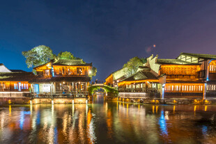 江南水乡夜景