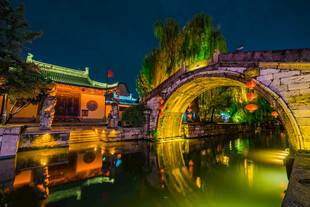 古桥夜景