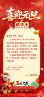 喜迎元旦宣传海报