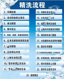 汽车精洗流程展示