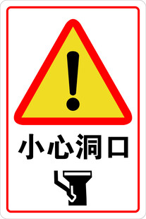 小心洞口警示标志
