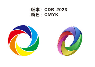 多彩环形标志设计示例