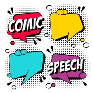 漫画风格对话气泡集合