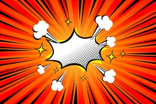 漫画风爆炸放射背景图