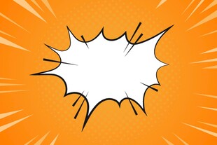 漫画风格爆炸对话框