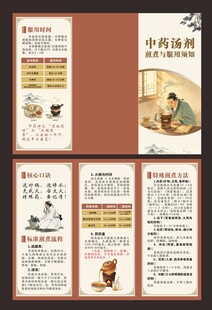 中医三折页