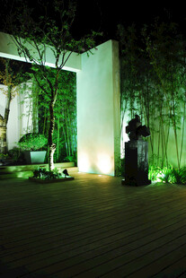 夜间庭院绿植景观照明