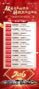 一汽解放 汽车促销展架