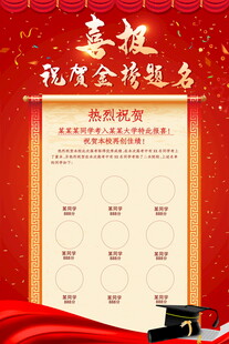金榜题名喜报