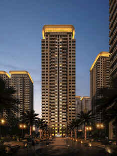 都市繁华夜景高楼建筑群