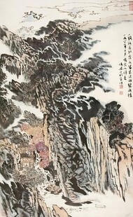 金秋山村图