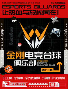 金刚电竞台球俱乐部海报
