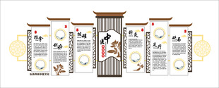 中式文化宣传栏展示