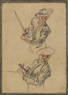 复古风格人物持枪插画