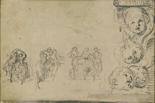 古代人物线描草图
