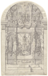 古典风格建筑装饰线稿图