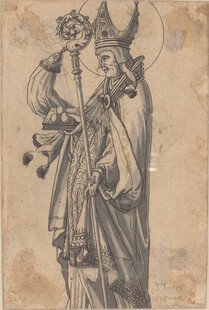 中世纪神职人员形象插画