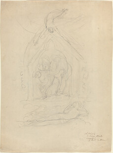 人物坐姿素描手稿