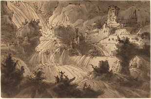 古代山水人物绘画场景