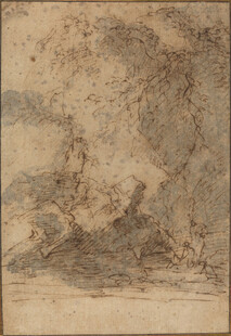古典风格风景素描图