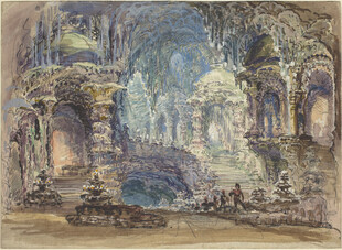 梦幻古典建筑景观画作
