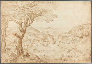 古典风景素描画