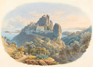山间城堡风景图