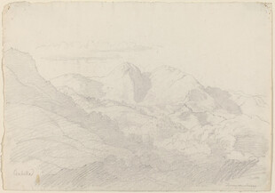 山水素描画