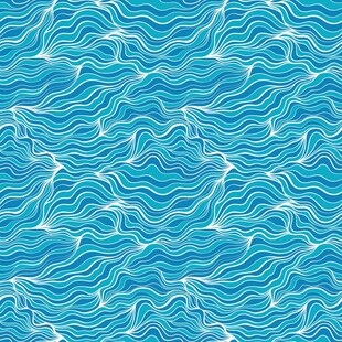 蓝色波浪图案