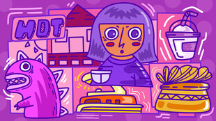 女孩与怪兽的美食时光