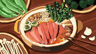 丰盛日式火锅美食盛宴